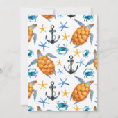 Ancre Nautique Invitation de douche nuptiale (Dos)