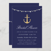 Ancre nautique Invitation Dotation en or de la Mar (Devant / Derrière)