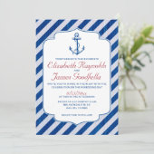 Ancre Nautique Invitations de mariage (Debout devant)