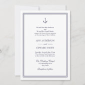 Ancre nautique Les deux parents Faire-part de mari (Devant)