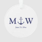 ancre nautique mariage marine bleu blanc monogramm (dos)