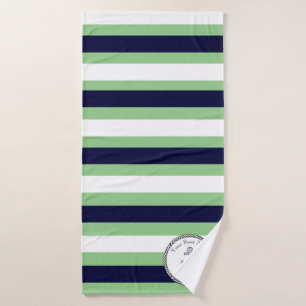 Ancre nautique Marine Blanc Vert Bande Baignoire