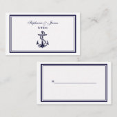 Ancre nautique Marine Bleu encadré 2 Cartes de Pla (Devant / Derrière)