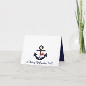 Ancre nautique Merci Notes Cartes (Dos)