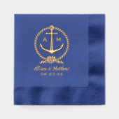 Ancre nautique Monogramme de mariage personnalisé (Recto)