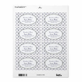 Ancre nautique Motif Pearl 2H Étiquette d'eau (Feuille entière)