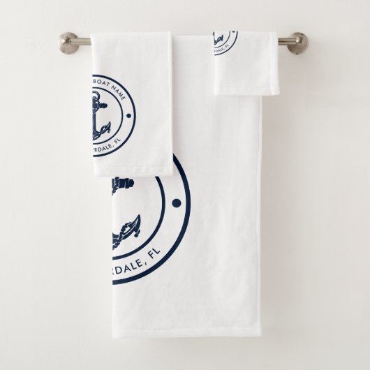 Ancre nautique Nom du bateau Marine Blue Boat Cust (En situation)