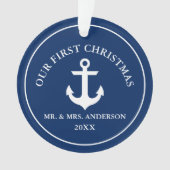 Ancre nautique Notre premier bleu de Noël (devant)