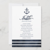 Ancre nautique Numéro de tableau de siège Cartes d (Devant)