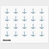 Ancre Nautique Ocean Party Merci Stickers (Feuille)