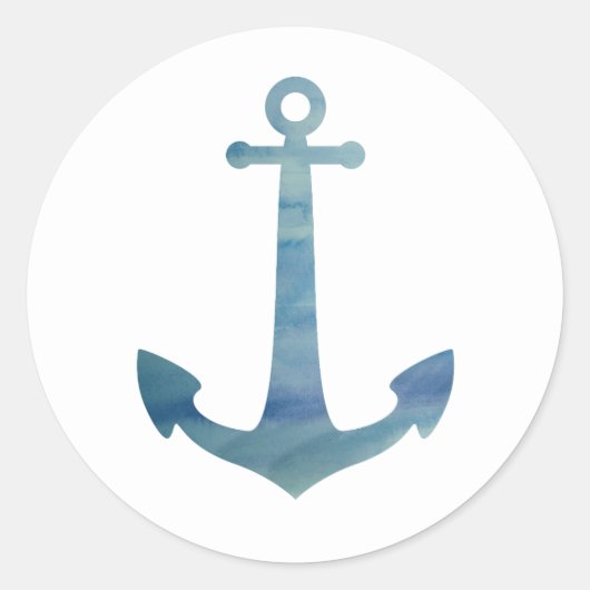 Ancre Nautique Ocean Party Merci Stickers (Devant)