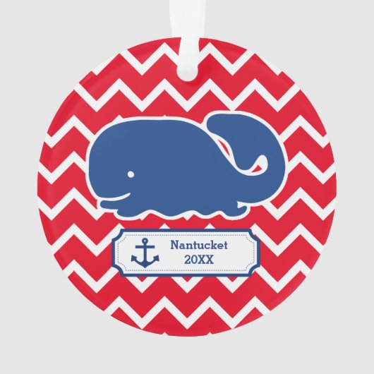 Ancre nautique personnalisée Chevron de baleine (dos)