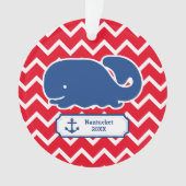 Ancre nautique personnalisée Chevron de baleine (devant)