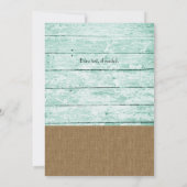 Ancre nautique Plage nuptiale de douche Invitation (Dos)