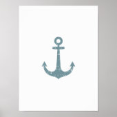 Ancre nautique, Poster d'art mural (Devant)