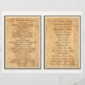 Ancre nautique Programme Vintage de mariage papier (Dos)