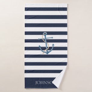 Ancre Nautique Rayée Navy