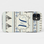 Ancre nautique Rop Monogramme IPHONE 5 Coque (Dos (Horizontal))