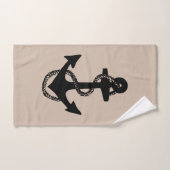 Ancre nautique + ROPE | (Serviette à main)