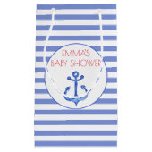 Ancre nautique - sac cadeau de Baby shower de la M (Devant)