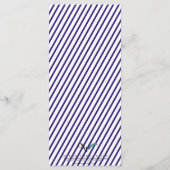 Ancre nautique sur Blue Stripe Mariage Menu (Dos)
