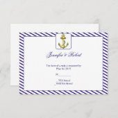 Ancre nautique sur la carte d'intervention Bleue (Devant / Derrière)