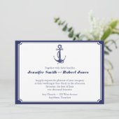 Ancre nautique sur la Faire-part de mariage de la (Debout devant)