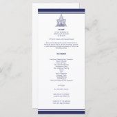 Ancre nautique sur le programme de mariage de la M (Devant / Derrière)