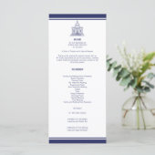 Ancre nautique sur le programme de mariage de la M (Debout devant)