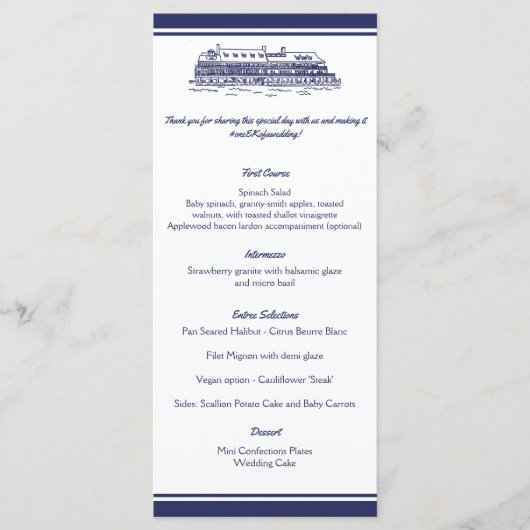 Ancre nautique sur Navy Mariage Menu v7 pour JRoy (Devant)