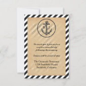 Ancre Naútíque Vintage - Invitation de Réception (Devant)