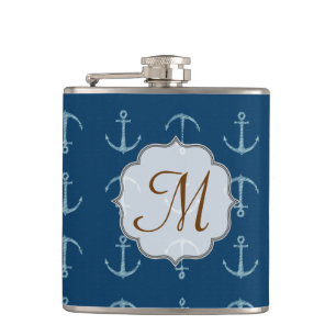 Ancre nautique voilier Monogramme Flacon Whiskey