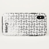 Ancre noir et blanc coque de téléphone portable ip (Dos (Horizontal))