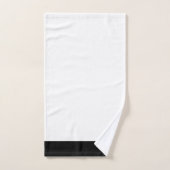 Ancre Noir Et Blanc Nautique Bande (Serviette à main)