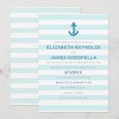 Ancre officielle Invitations de mariage nautique (Devant / Derrière)