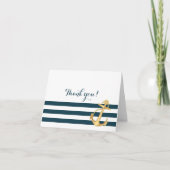 Ancre or Merci de Baby shower nautique (Devant)