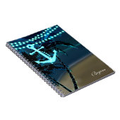 Ancre & Palm Trees Beach Lights Carnet Journal (Côté Droit)