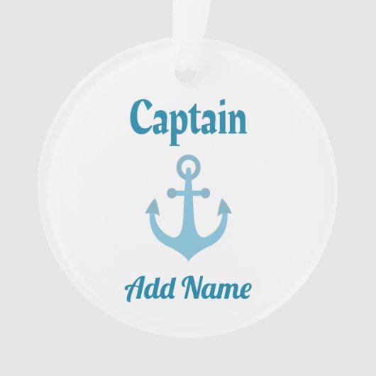 Ancre personnalisée du capitaine de bateau (devant)