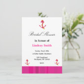 Ancre rose Invitation de douche nuptiale (Debout devant)