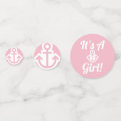 Ancre rose pâle personnalisable Confetti (Devant)