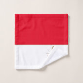 Ancre rouge côtière Nom du monogramme nautique (Gant de toilette)