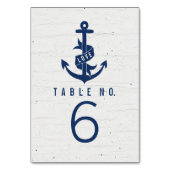 Ancre rustique Numéro de tableau Cartes / Marine (Dos)