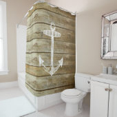 Ancre sur le rideau en douche en bois de Faux (En situation)