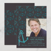 Ancres à l'écart Photo Nautique Invitation (Devant / Derrière)