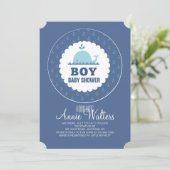 Ancres adorables Invitation Baby shower de garçon (Debout devant)