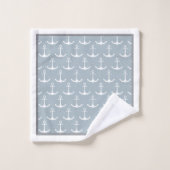 Ancres blanches nautiques (Gant de toilette)