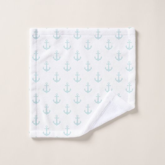 Ancres Bleu Bébé Nautique (Gant de toilette)