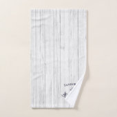 Ancres mariages Bleu Bleu Blanc Monogrammes nautiq (Serviette à main)
