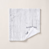 Ancres mariages Bleu Bleu Blanc Monogrammes nautiq (Gant de toilette)