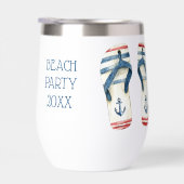 Ancres nautiques et rayures Flip Fops (Droite)